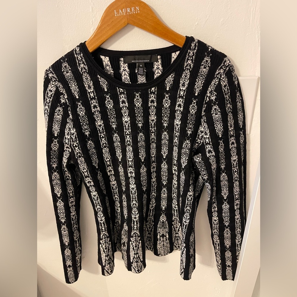 Women’s beautiful and classy black and white sweater